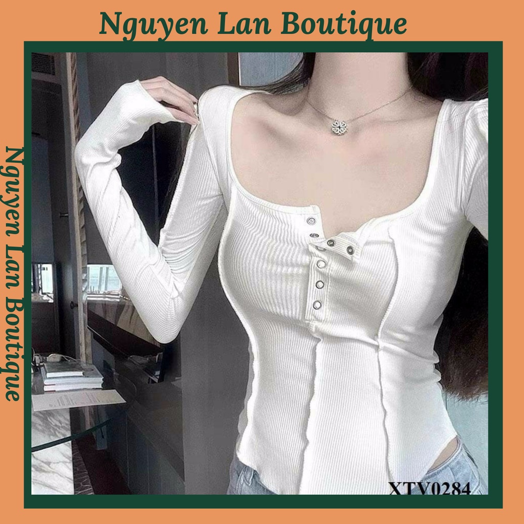 Áo body len tăm dài tay nữ cổ tròn co giãn 4 chiều, áo len tăm dệt kim tay dài kiểu dáng hàn quốc, body bassic ôm sát