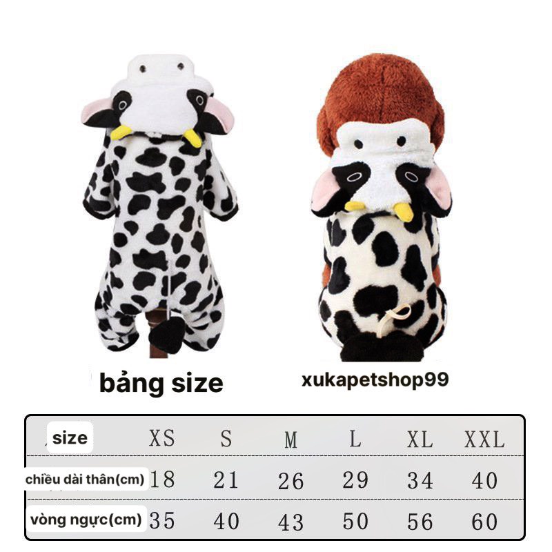 [ XU HƯỚNG ] Quần áo nỉ bông cho thú cưng giữ ấm kèm mũ và túi đựng khóa kéo cao cấp