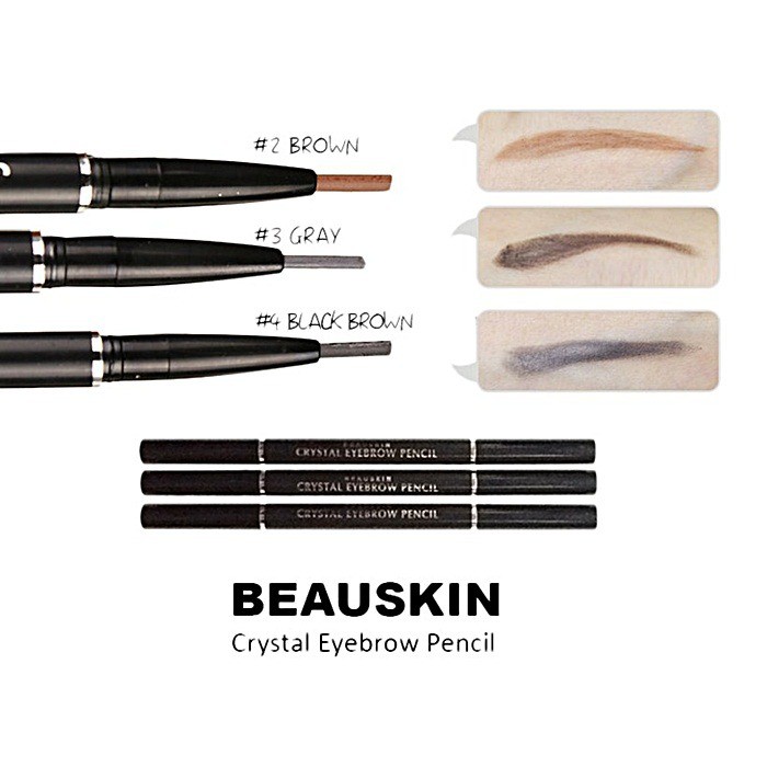 Hàng Chính Hãng- [ BỘ 2] Bút Chì Kẻ Lông Mày Hai Đầu Vặn Beauskin Hàn Quốc 10g/Cây Và 1 Bông Tẩy Trang ( 50 miếng/ gói) | BigBuy360 - bigbuy360.vn