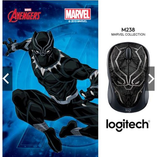 Chuột không dây Logitech M238 Marvel Collection bền bỉ chất lượng với kiểu dáng kích cỡ phù hợp