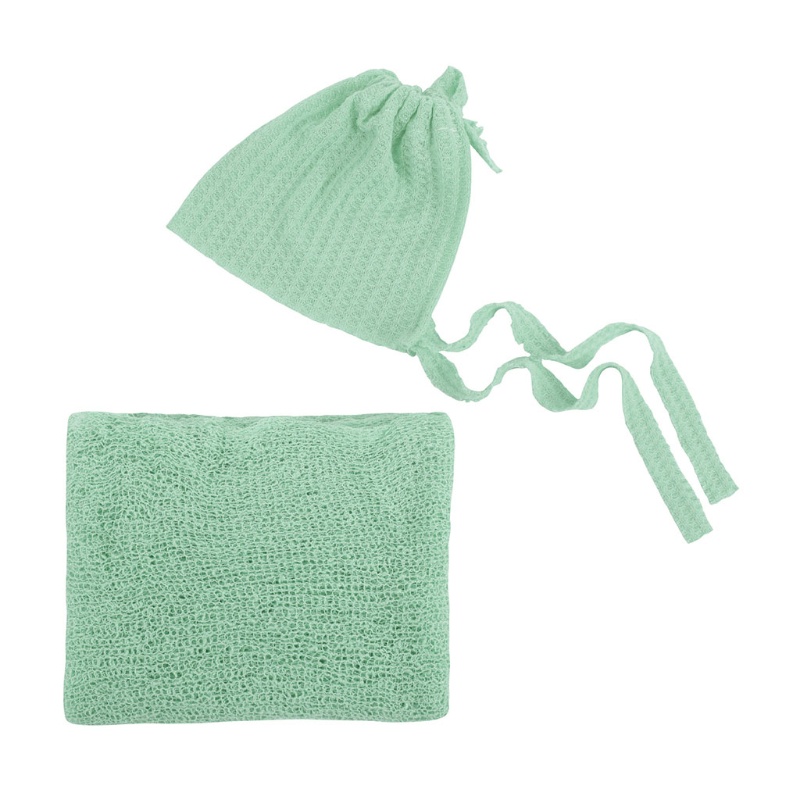 Set chăn quấn + mũ chụp ảnh cho bé sơ sinh