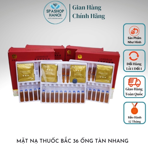 Mặt Nạ Thuốc Bắc 36 Ống Tàn Nhang, Làm Trắng Da Mờ Vết Thâm.[Chất Lượng]