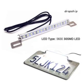 Thanh Đèn Led Chiếu Sáng khung bảng Biển Số đăng ký gọng cạnh trước sau soi rọi trên Xe Hơi ô tô hai màu trắng đỏ