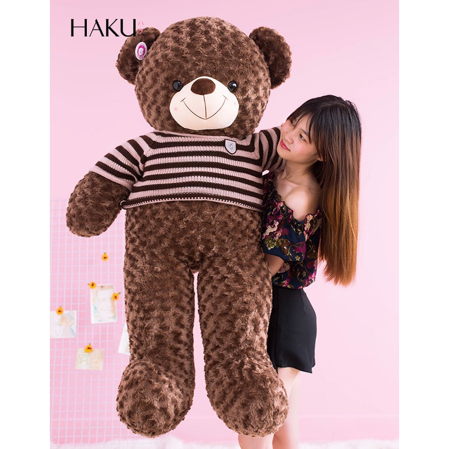 [Mã TOYOCT hoàn 20K xu đơn 50K] Gấu Teddy size ngồi 1m4 ( chiều cao đứng 1m2) dưới 1m2 hoàn tiền.