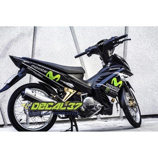 Tem Trùm Exciter 135 Monvistar trắng đen