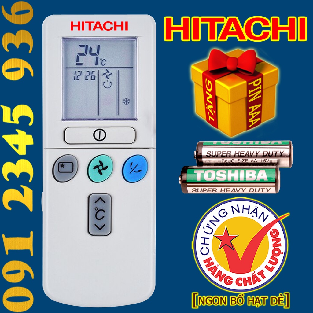 Điều khiển Hitachi "HÀNG ĐẸP" cho điều hòa. (Mẫu số 1)