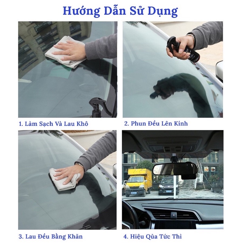 Nano Xịt Kính Chống Bám Nước Mưa - Dung Tích 120ml