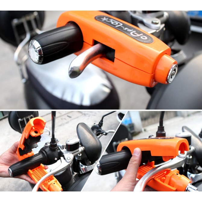 Khóa tay phanh và tay ga, tay côn chống trộm cho xe máy/Khóa chống cắt Caps lock cho xe máy