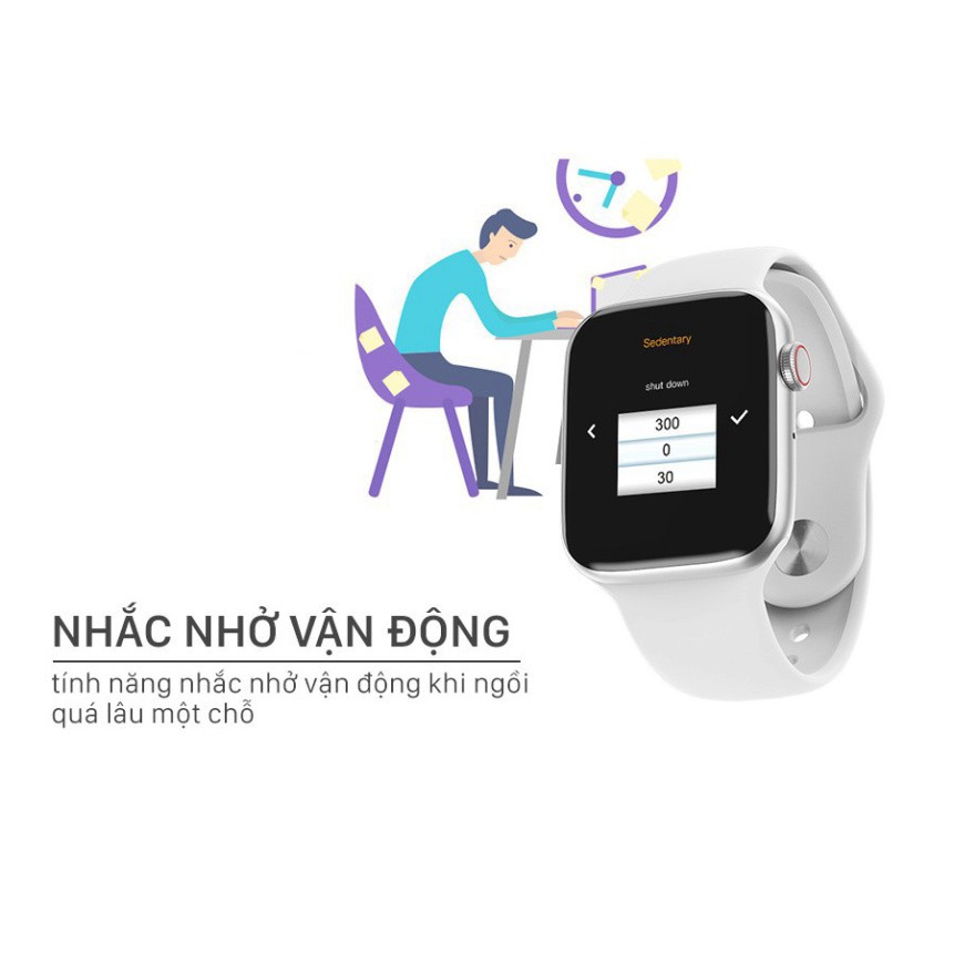 freeship Đồng Hồ Thông Minh Kết Nối Bluetooth Series 4 - Tích Hợp Nhiều Tính Năng, Chống Nước, Pin Siêu Trâu