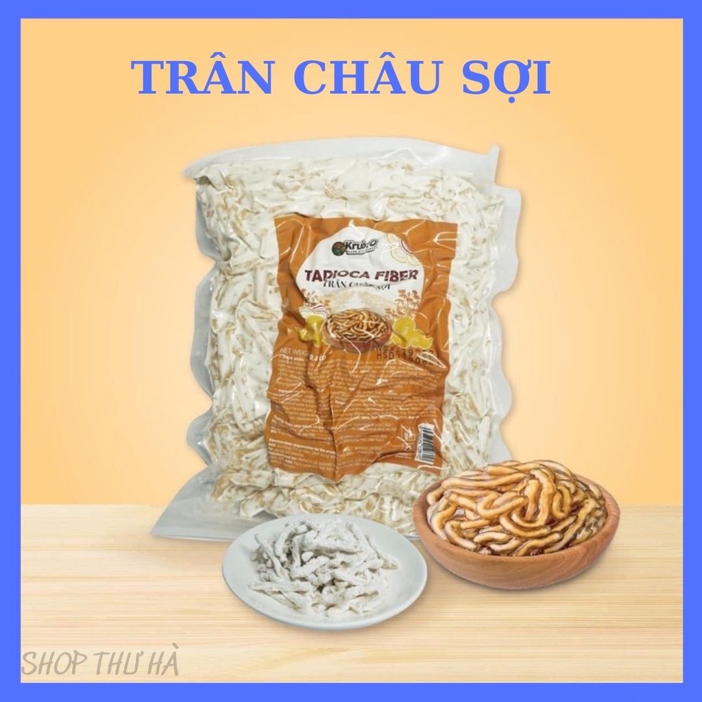 Trân châu sợi/Trân Châu Sợi Krub.O Nguyên Liệu Pha Trà Sữa Loại Cao Cấp, Dẻo Dai Túi 800gr