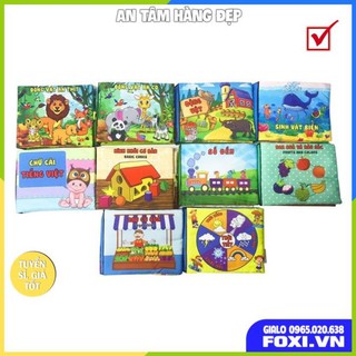 Sách vải cơ bản dành cho Bé sơ sinh 16 chủ đề số đếm-cuộc sống-tự nhiên-cảnh báo nguy hiểm-Giúp mẹ dễ dàng vệ sinh