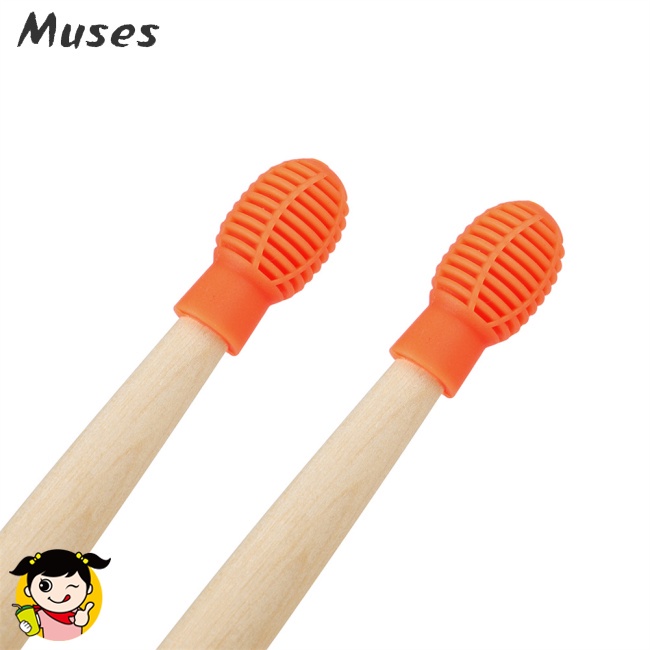 Bộ 2 Vỏ Bọc Đầu Gậy Đánh Trống Bằng Silicone Cao Su Tiện Dụng