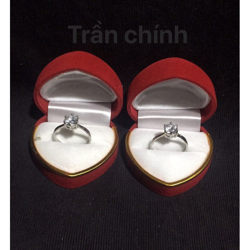 12 hộp nhung đựng nhẫn, hộp cao cấp, ngang 4,5cm