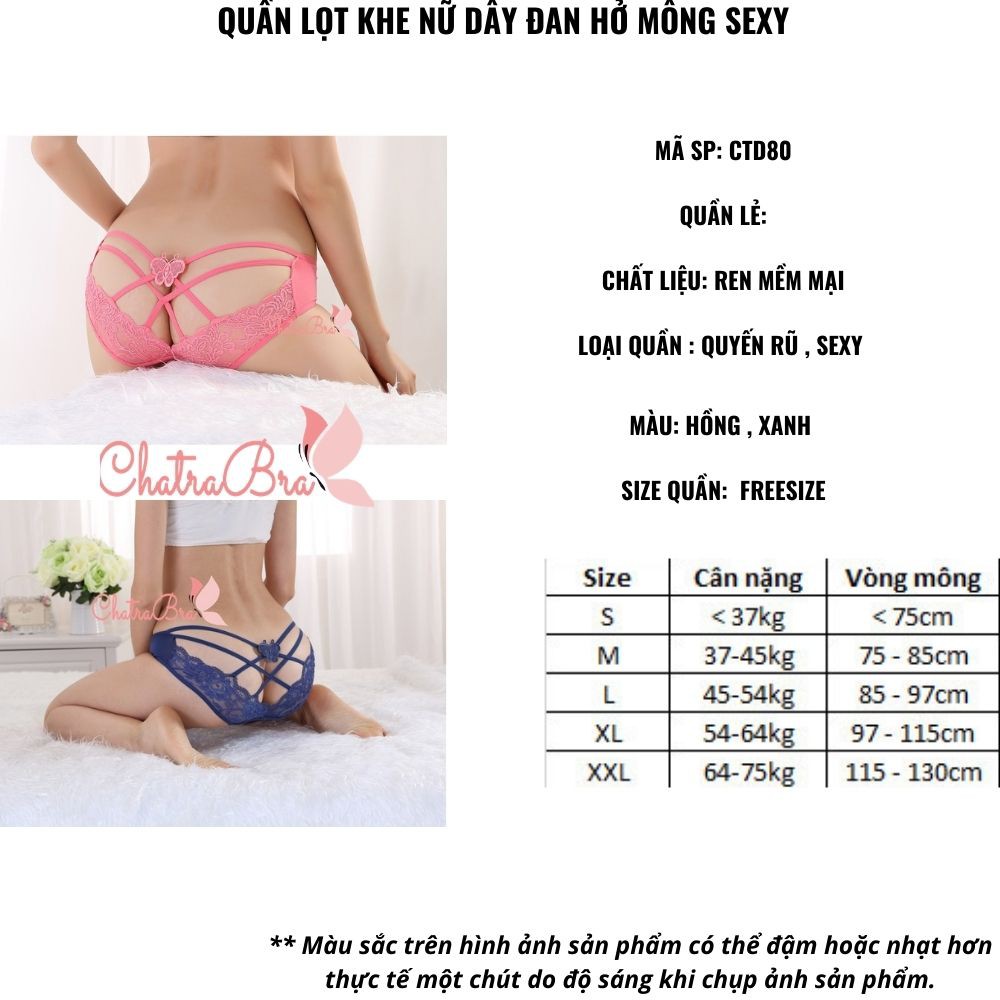 Quần lọt khe nữ dây đan hở mông sexy