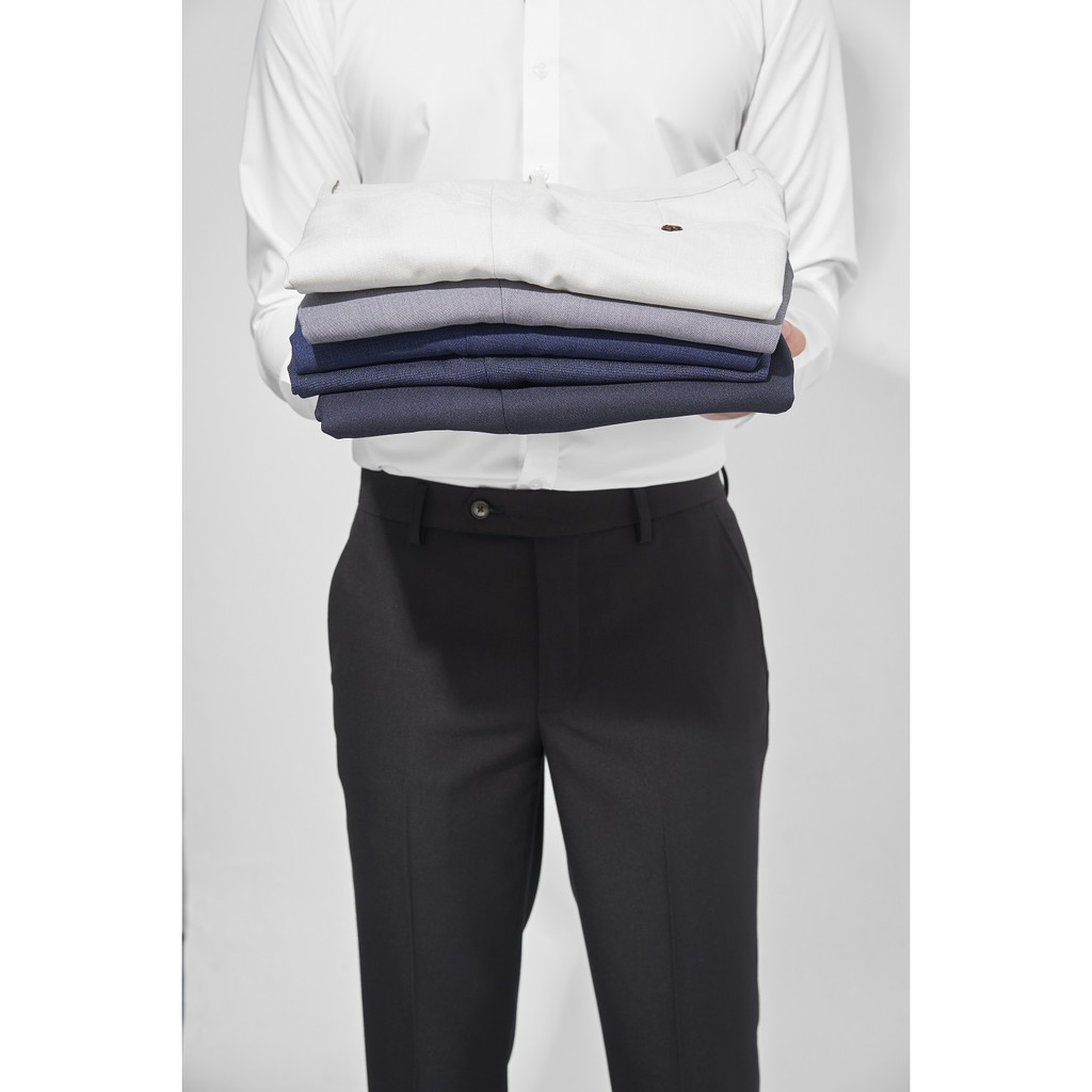 Quần âu nam công sở Biluxury co giãn siêu nhẹ trẻ trung, lịch thiệp 5QAUB001DEN | BigBuy360 - bigbuy360.vn