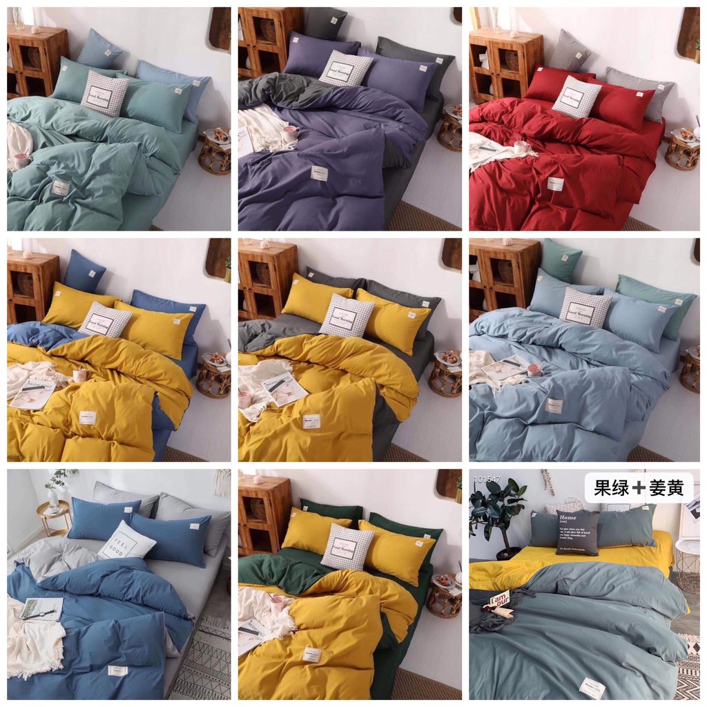 Bộ Chăn Ga Gối Cotton Đũi Tici 5 Món Hàn Quốc Cao Cấp Các Mẫu Mới