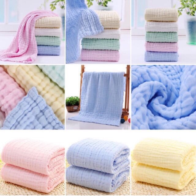 Khăn xô tắm, khăn tắm nhăn 6 lớp mềm mại (khổ rộng)