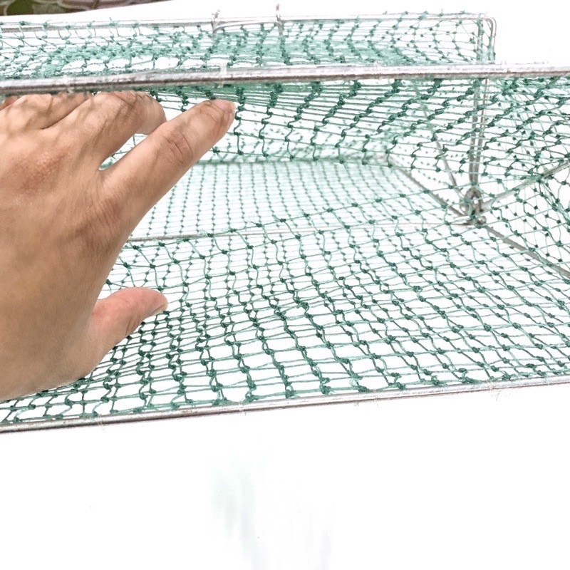 lồng bẫy cua ghẹ - dập bẫy cua khung lưới siêu bền mắt 2cm