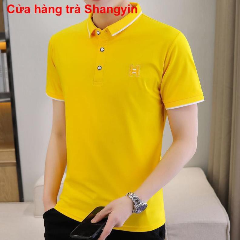 áo namÁo thun cotton nam ngắn tay sơ mi mùa hè mới cổ trụ polo Quần thời trang hàn quốc lửng ་