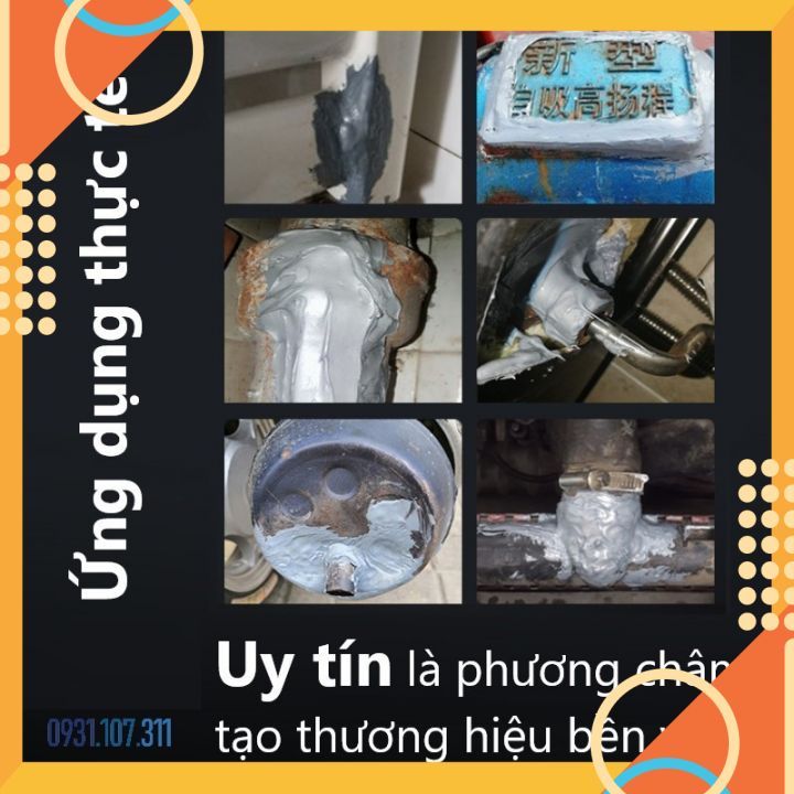Keo dán sắt 2 thành phần AB, có khả năng chịu nhiệt tốt siêu bền, siêu chắc - Keo chuyên dụng vá vết thủng, nứt kim loại