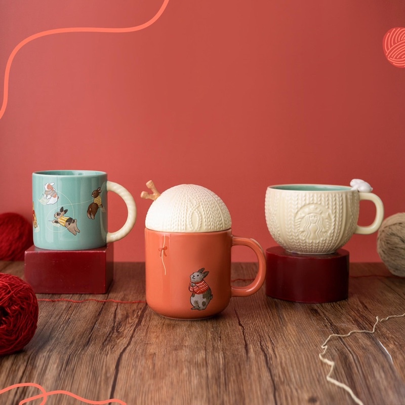 Cốc Mug Starbucks Bunny Enjoy Moon With Lid 12Oz