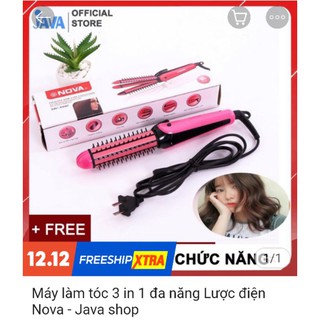 Máy làm tóc 3 in 1 đa năng.lươc điện nova