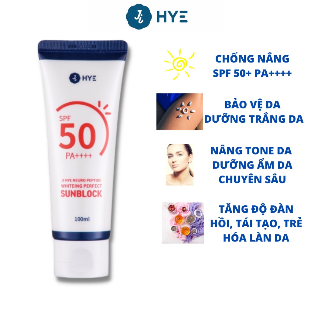 Kem Chống Nắng Dưỡng Trắng Da Chuyên Sâu KOREA JIHYE SPF 50 PA++++ - Sản Phẩm Chuyên Dưỡng, Hỗ Trợ Tái Tạo Da