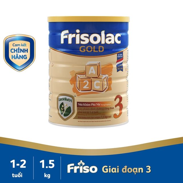 Sữa Frisolac Gold 3 1,5kg (trẻ từ 1 – 2 tuổi)