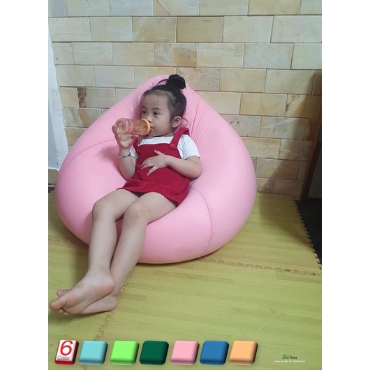 Ghế lười hạt xốp 3ii Home hình trái lê cao cấp màu hồng size M 80x100cm