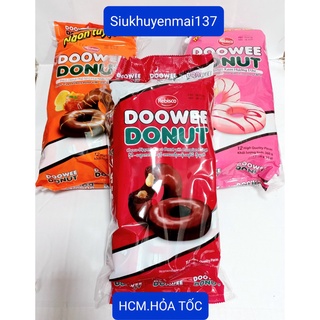 Bánh Donut Doowee 348g phủ socola nhân mứt cam dâu