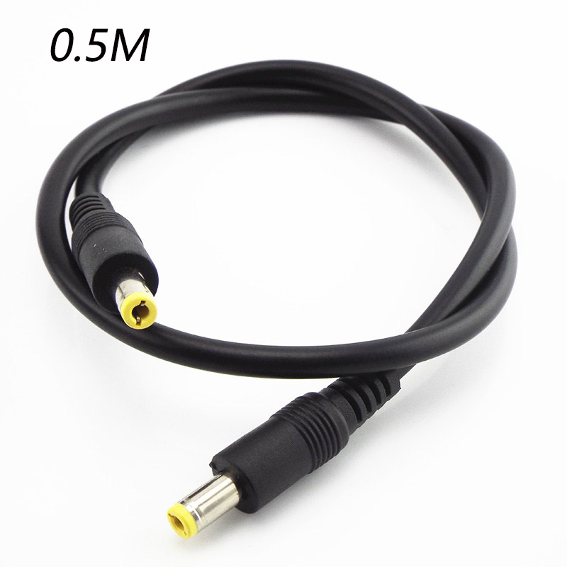 Dây Cáp Nối Dài 0.5m 1.5m 3m DC Male Sang Male 12V 5.5 * 2.5mm Male Cho PC Laptop