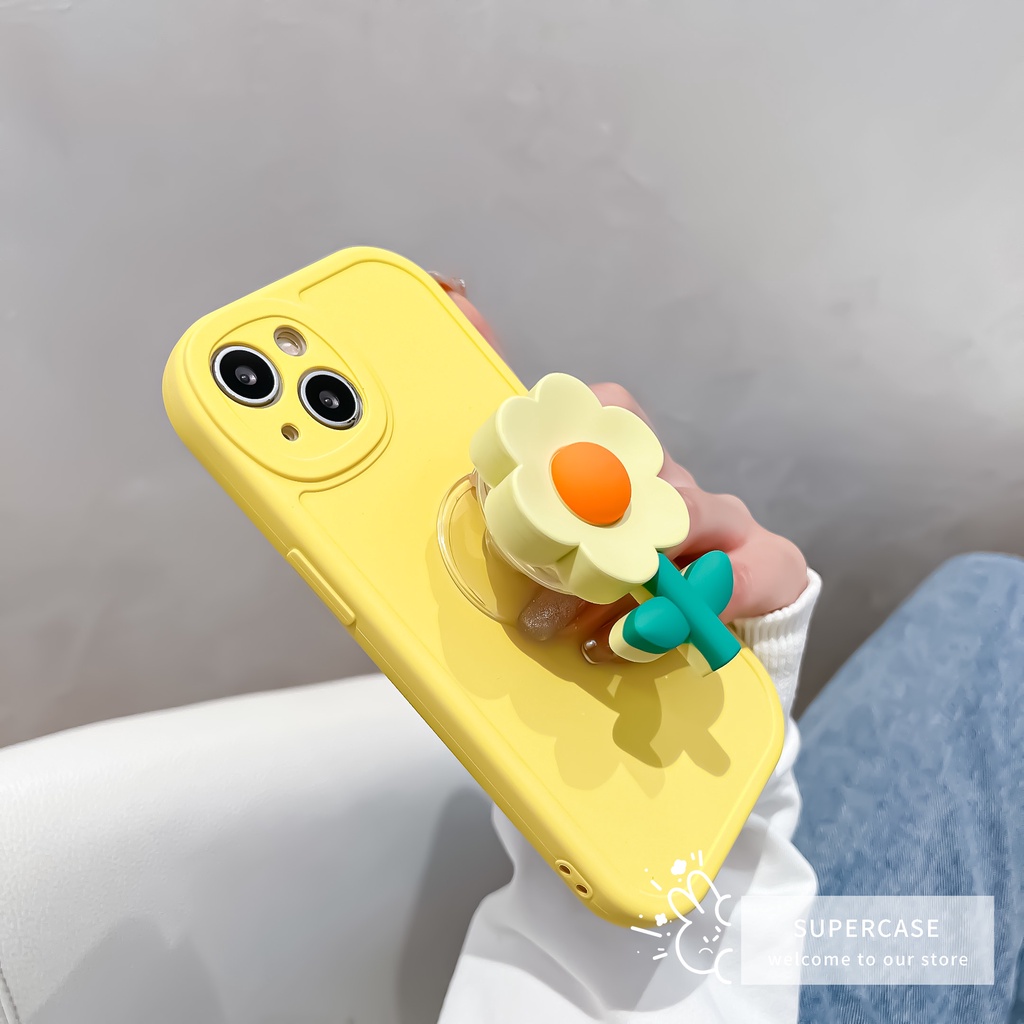 Ốp Điện Thoại TPU Dẻo Họa Tiết Hoa Tulip Kèm Giá Đỡ Cho Xiaomi Mi 12 12X 11 10T Lite Redmi K50 K40 K30 Ultra Note 10 5G 9T 8 Pro