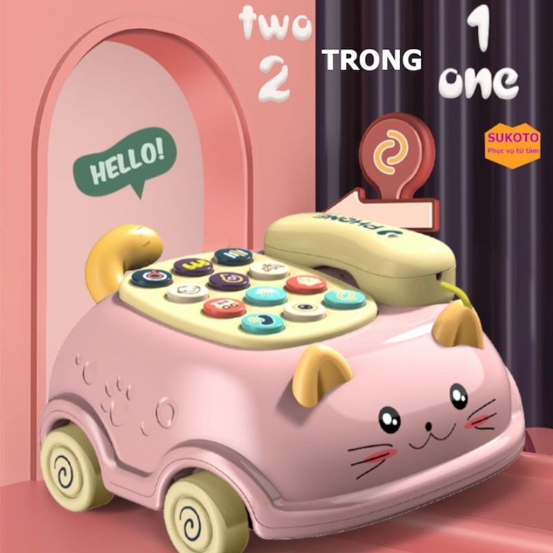 Điện Thoại Ô Tô Đồ Chơi 2 Trong 1 Cho Bé