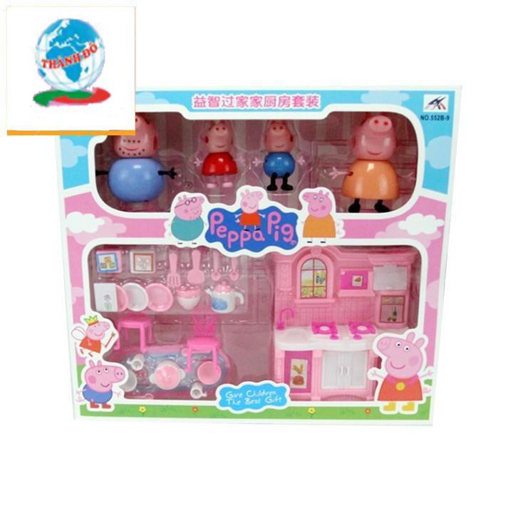 Đồ chơi nhà bếp gia đình nhỏ của peppa pig , đầy đủ phụ kiện nhà bếp