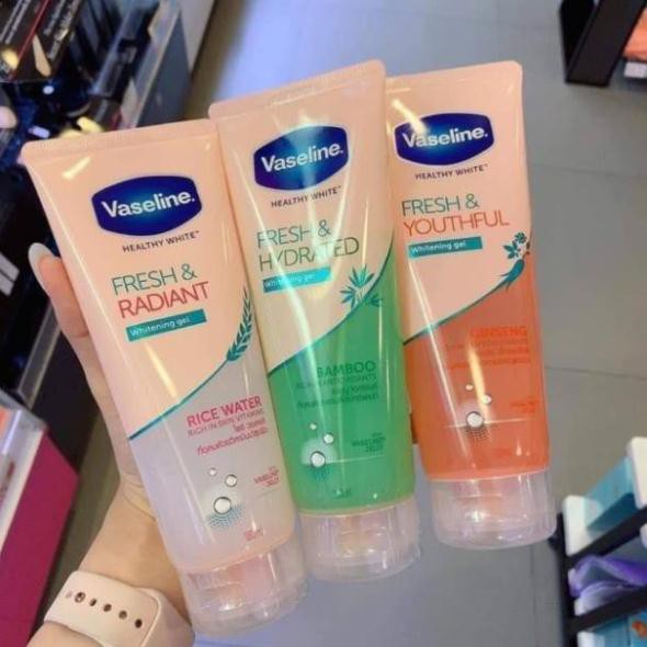 Gel Dưỡng Trắng Body Vaseline Fresh Youthful 180ml Tinh Chất Nhân Sâm