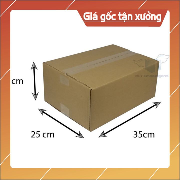 Combo 100 thùng carton 35x25x15  đóng hàng,thùng giấy cod gói hàng, hộp bìa carton đóng hàng giá rẻ