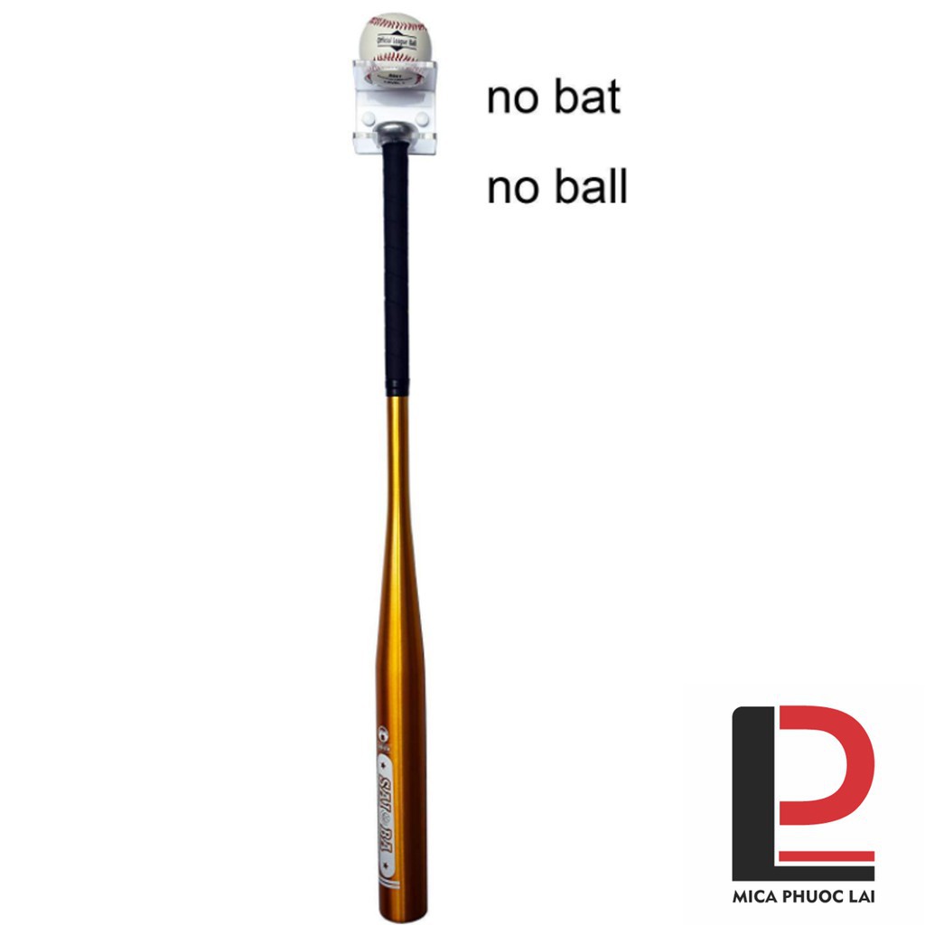 Giá để dụng cụ bóng chày treo tường acrylic cao cấp