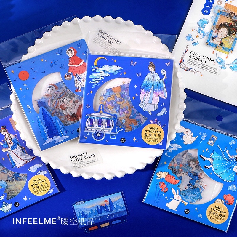 Túi 40 sticker hình dán chuyện cổ tích