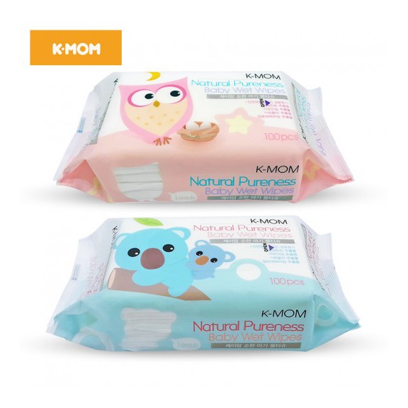 (Chính hãng) KHĂN ƯỚT CAO CẤP K-MOM HÀN QUỐC (100C)