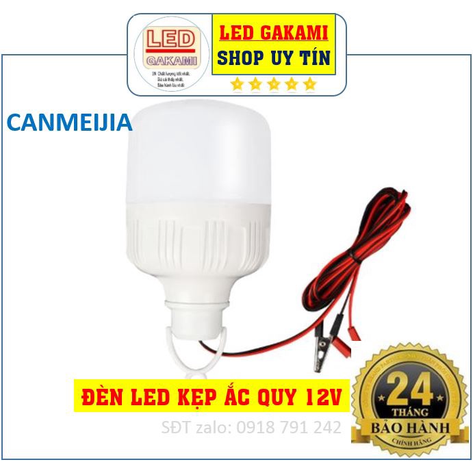 Bóng đèn led 12v Canmeijia 30w 40w 50w kẹp bình ắc quy siêu sáng, Chipled 5730 cao cấp