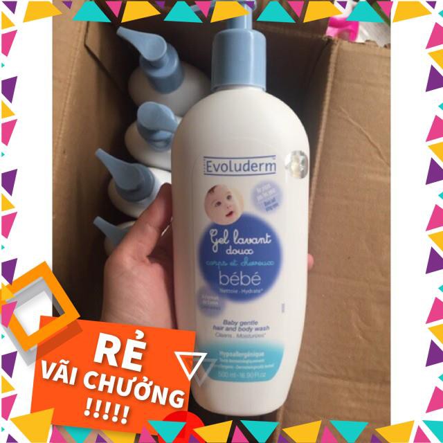 [Chính Hãng có tem PP] Sữa Tắm Gội Cho Bé Evoluderm-BéBé Thành Phần Thiên Nhiên 250ml/500ml