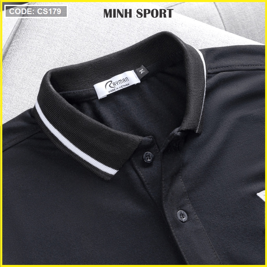 Áo Thun Polo Nam Cổ Bẻ Tay Ngắn Có Phối Màu, Thun Cotton Mềm Mịn, Mặc Mát mã AO.35