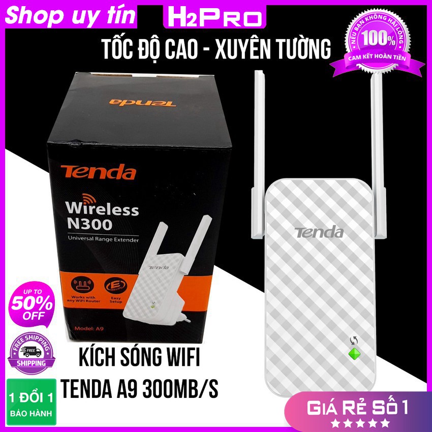 [RẺ VÔ ĐỊCH] Kích sóng wifi Tenda A9 H2Pro 300Mbps tốc độ cao, kích sóng wifi xuyên tường cực mạnh