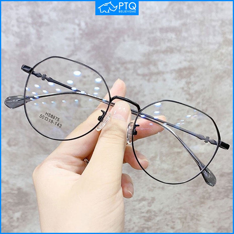 Mắt Kính Gọng Oval Kim Loại Chống Ánh Sáng Xanh Thời Trang Unisex