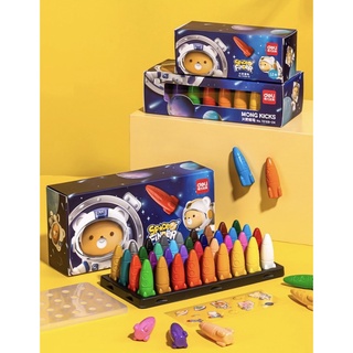 Bút Sáp Màu Tên Lửa Deli - Không Lem Màu - Không Dính Tay