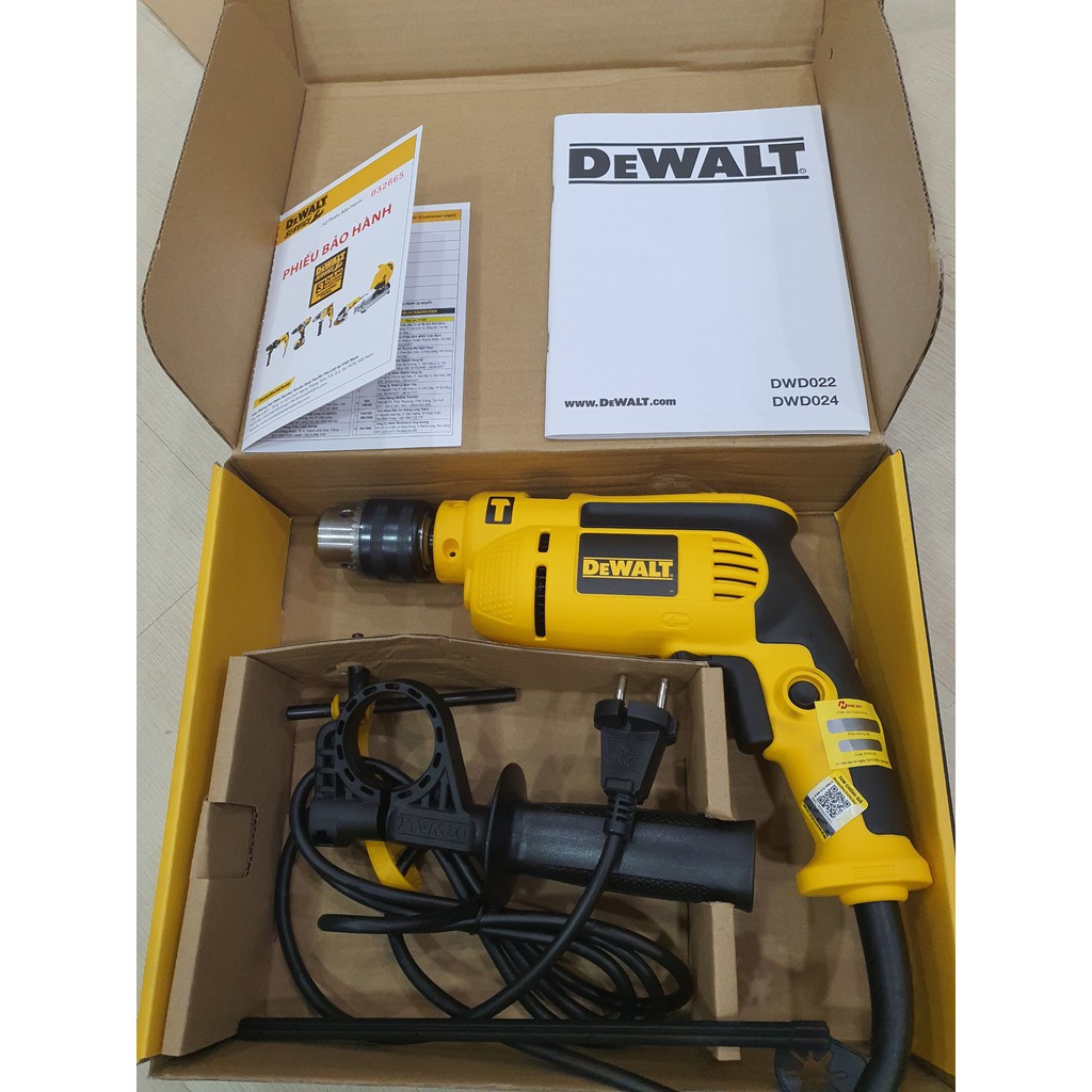 CHÍNH HÃNG - Máy khoan động lực 650W DeWalt DWD024 đầu kẹp 13mm - chính hãng