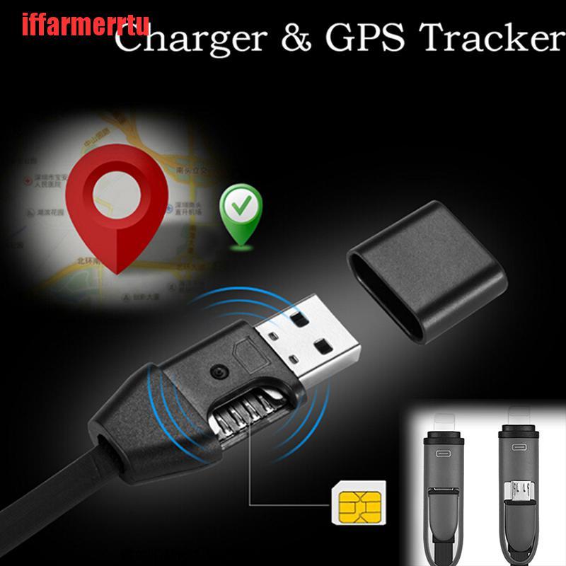 {iffarmerrtu}2In1 Car Chargers GPS Tracker Cable Real Time GSM/GPRS Tracking for IOS/Android TQM