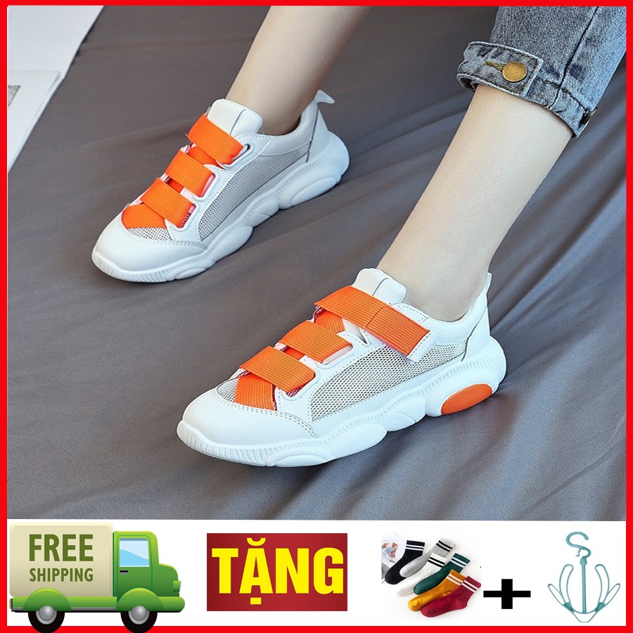 Giầy thể thao nữ dây bản to siêu đẹp, giầy sneaker nữ
