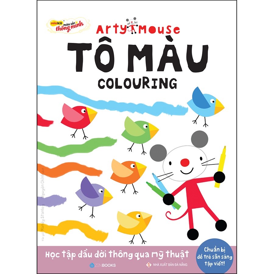 Sách - Arty Mouse (Sách viết và xóa được) - Học tập đầu đời thông qua mỹ thuật, Chuẩn bị sẵn sàng tập viết (Lẻ tùy chọn)