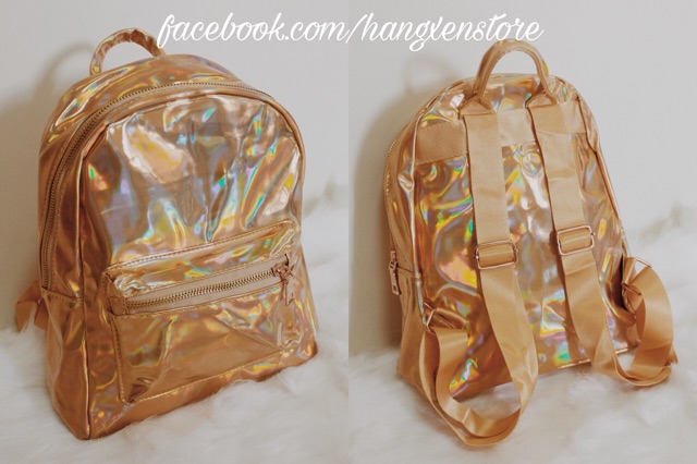 BALO HOLOGRAM 30×24CM BẠC HỒNG VÀNG
